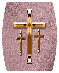 DAREC-517-CP-SH-OR Copper 3 Crosses Shimmer Orchid